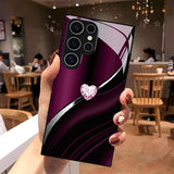 Colorful Heart Tempered Glass Phone Case for Samsung