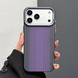 Carbon Fiber Texture Shockproof Magnetic Charging Case for iPhone