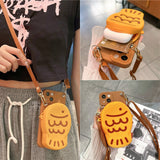 Creative Fish-shaped Wallet Crossbody Case for iPhone