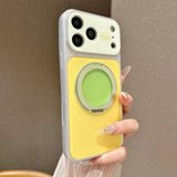 Color Block Magnetic Stand Shockproof Case for iPhone