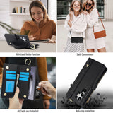 Leather Crossbody Zipper Wallet Case for Samsung
