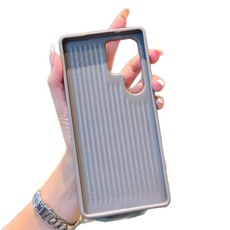 Magnetic Dual-Line Faux Leather Phone Case Suitable for Samsung