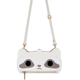 Cute Raccoon Leather with lanyard Wallet Case for Samsung