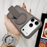 Matte Skin‑Friendly Magnetic Stand Anti‑Drop Case for iPhone