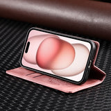 Leather Sunflower Magnetic Wallet Case for iPhone