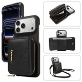 Leather Crossbody Wallet Phone Case for iPhone