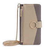Fashion Leather Wallet Case with Lanyard for iPhone