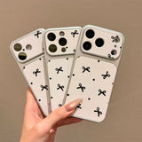 Polka Dot Butterfly Leather Case for iPhone