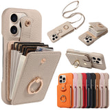 Leather Crossbody Wallet Shockproof Case for iPhone