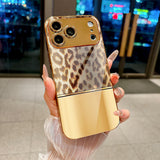 Luxury Leopard Print Gold Electroplated Case for iPhone