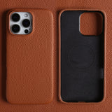 Full-Cover Magnetic Genuine Leather Case for iPhone