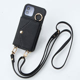 Crossbody Leather Wallet Phone Case for iPhone