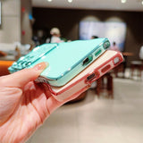 Wavy-Edge Electroplated Heart Shockproof Phone Case for Samsung