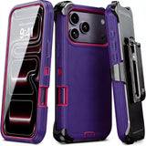 Frosted Magnetic Shockproof with Belt Clip Case for iPhone