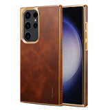 Retro Genuine Leather Shockproof Case for Samsung