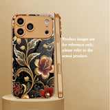 Luxury Gold Foil Floral Electroplated Case for iPhone