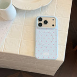 Polka-Dot Magnetic Matte Shockproof Case for iPhone