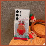 Quicksand Christmas Cartoon Soft Edge Phone Case for Samsung
