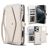 RFID Blocking Magnetic Charging Leather Wallet Case for iPhone