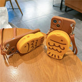 Creative Fish-shaped Wallet Crossbody Case for iPhone