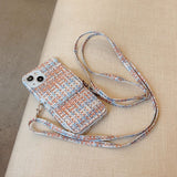 Woven Texture Crossbody Card Wallet Case for iPhone