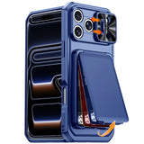 Sliding Window Card Wallet Shockproof Case for iPhone