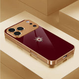 Light Luxury Glowing Heart Electroplated Case for iPhone