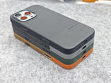 Color‑Block PC Leather Magnetic Anti‑Drop Case for iPhone