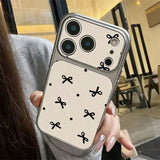Polka Dot Butterfly Leather Case for iPhone