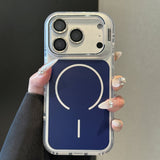 Magnetic Shockproof Case with Lens Film & Lens Holder for iPhone
