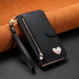 Fashion Heart Pattern Leather Wallet Case for iPhone