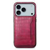 Vintage Crocodile Texture Leather Card Holder Case for iPhone