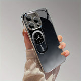 Gradient Clock Pattern Electroplated Case for iPhone