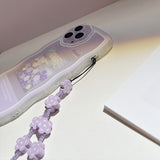 New Purple Flower Fashion Chain Case for iPhone