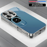 Gradient Clock Pattern Electroplated Case for iPhone