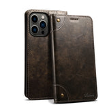 Vintage Leather Flip Card Holder Case for iPhone