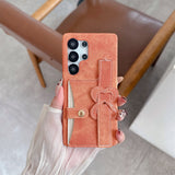 Denim Heart Design Card Slot Shockproof Phone Case For Samsung