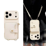 Fashion Card Holder Leather Crossbody Case for iPhone