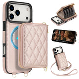 2‑in‑1 Magnetic Card Holder Leather Crossbody Case for iPhone