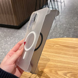 Borderless Matte Magnetic Shockproof Hard Case for Samsung