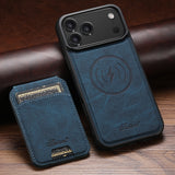 Magnetic Card Holder Leather Case for iPhone