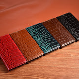 Crocodile Texture Genuine Leather Card Slot Case for iPhone