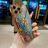 Ethnic Ornate Pattern Electroplated Case for iPhone