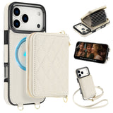 2‑in‑1 Magnetic Card Holder Leather Crossbody Case for iPhone