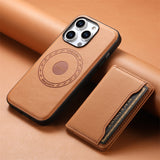 2‑In‑1 Leather Magnetic Card Holder Wallet Case for iPhone