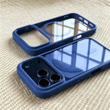 Magnetic Clear Acrylic Silicone Solid Skin-Friendly Case for iPhone