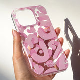 Graffiti Cute Pink TransparentSoft Silicone Phone Case For iPhone