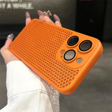 Original Heat Dissipation Breathable Mesh Hole Case For iPhone