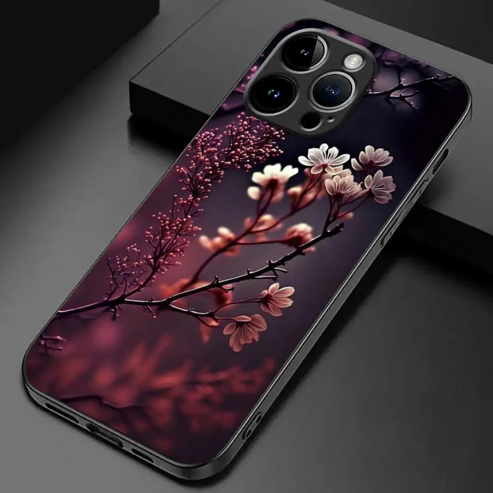 Pink Spring Cherry Blossoms Case For iPhone