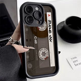 Retro Cassette Tapes Silicone Shockproof Soft Phone Case for iPhone